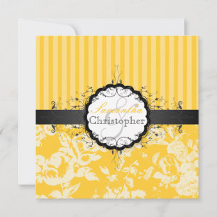 PixDezines Victorian Rose+Stripes/DIY Colour Invitation