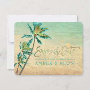 PixDezines Vintage Beach/Palm Trees/Save the Date Save The Date