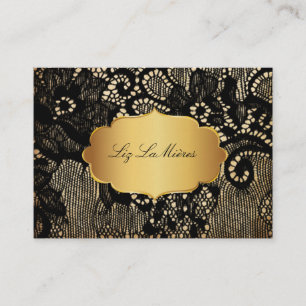 PixDezines VINTAGE BLACK LACE/FAUX PARCHMENT Business Card