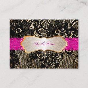 PixDezines VINTAGE BLACK LACE/FAUX PARCHMENT Business Card