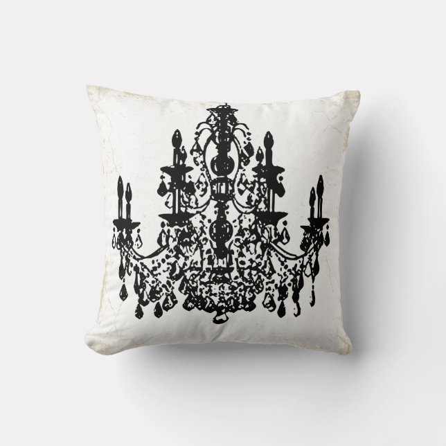 PixDezines vintage chandeliers/DIY background Cushion (Front)
