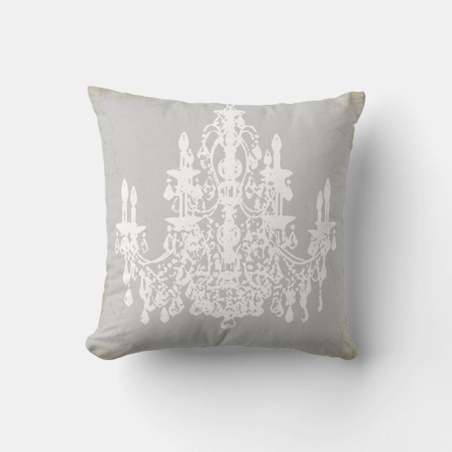 PixDezines vintage chandeliers/DIY background Cushion (Front)