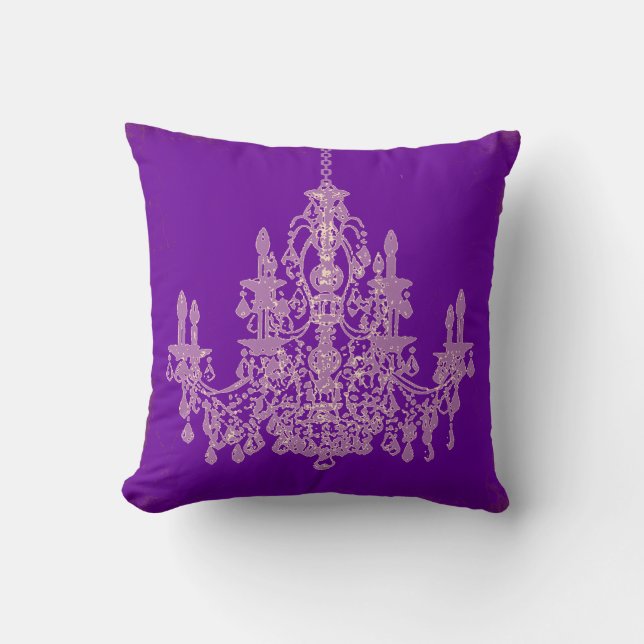 PixDezines vintage chandeliers/DIY background Cushion (Front)