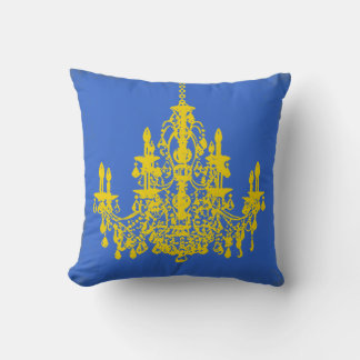 PixDezines vintage chandeliers/DIY background Cushion