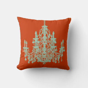 PixDezines vintage chandeliers/DIY background Cushion