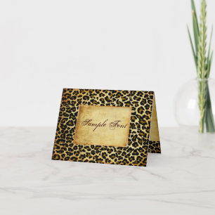 PixDezines vintage cheetah/DIY fonts+colour! Thank You Card