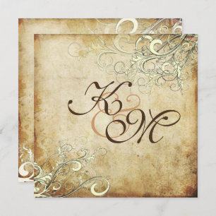 PixDezines vintage cream swirls Invitation
