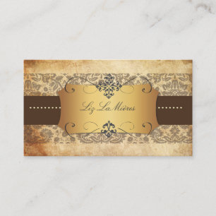 PixDezines vintage desiree lace damask Business Card