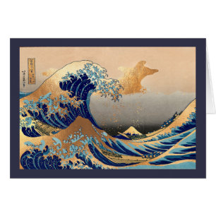 PixDezines Vintage, Great Wave, Hokusai 葛飾北斎の神奈川沖浪