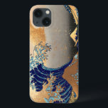 PixDezines Vintage, Great Wave, Hokusai 葛飾北斎の神奈川沖浪 iPhone 13 Case<br><div class="desc">PixDezinves Vintage of Japanese art with faux gold accent. The Great Wave of Kanagawa is one of the most seen worldwide. The artist,  Hokusai,  1832 (Edo Period). Depicting okinami as the great waves,  NOT tsunami.  Digitally enhanced by PixDezines.
Copyright © 2008-2014 PixDezines.com™ and PixDezines™ on zazzle.com</div>