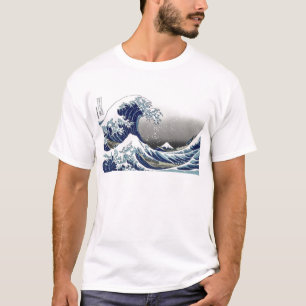 PixDezines Vintage, Great Wave, Hokusai 葛飾北斎の神奈川沖浪 T-Shirt
