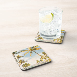 PixDezines vintage hawaiian beach Coaster