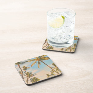 PixDezines vintage hawaiian beach Coaster