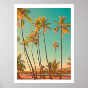 PixDezines vintage hawaiian beach/honaunau Poster