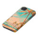 PixDezines Vintage Hawaiian Beach Scene/teal Case-Mate iPhone Case (Bottom)