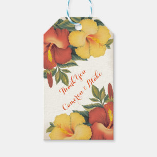 PixDezines vintage/hibiscus/ Gift Tags