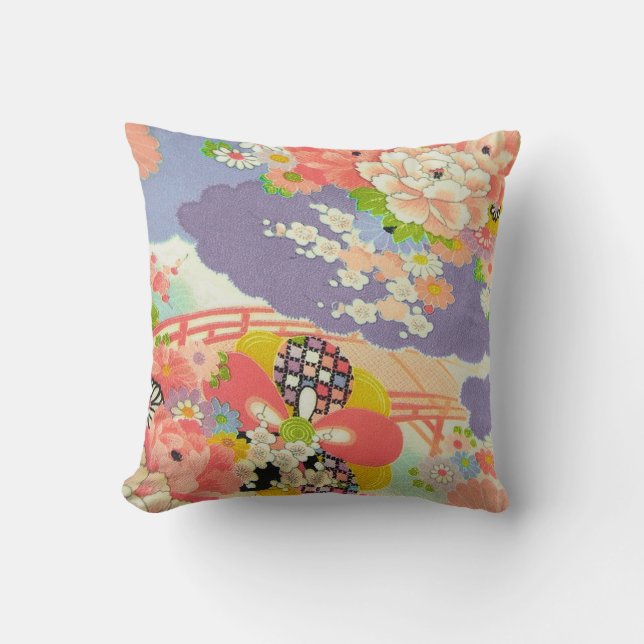 PixDezines Vintage Kimono Prints Cushion (Front)