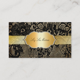 PixDezines Vintage Lace-Up/black Business Card