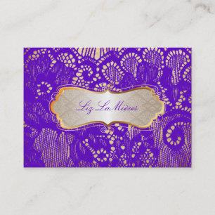 PixDezines Vintage Lace-Up/purple Business Card