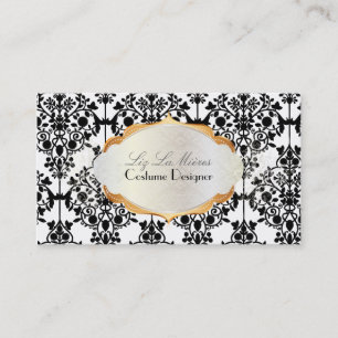 PixDezines vintage leila damask Business Card