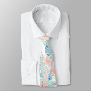 PixDezines Vintage Lush H2 Hawaii Floral Foliage Tie