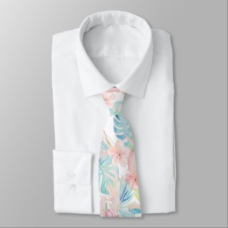 PixDezines Vintage Lush H2 Hawaii Floral Foliage Tie