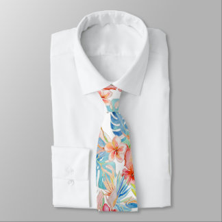 PixDezines Vintage Lush H2 Hawaii Floral Foliage Tie