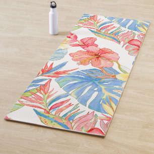 PixDezines Vintage Lush H2 Hawaii Floral Foliage Yoga Mat