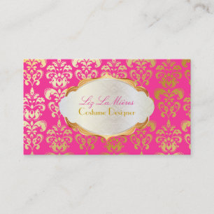 PixDezines vintage lys damask Business Card