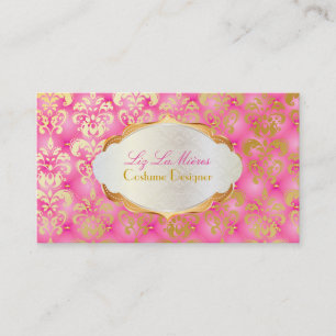 PixDezines vintage lys damask Business Card
