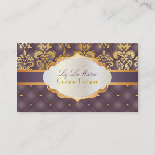 PixDezines vintage lys damask Business Card