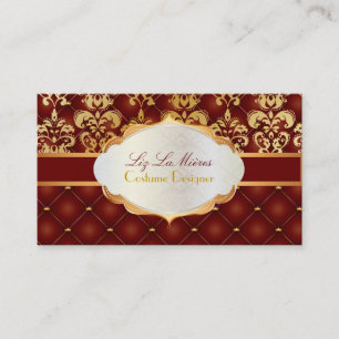 PixDezines vintage lys damask Business Card