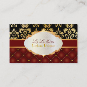 PixDezines vintage lys damask Business Card