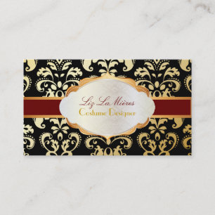 PixDezines vintage lys damask/diy colours Business Card