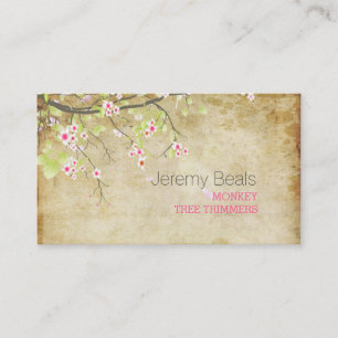PixDezines vintage pink cherry blossoms♥♥ Business Card