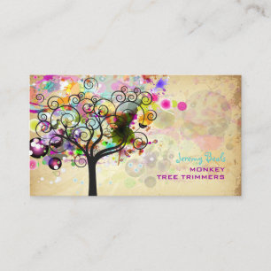 PixDezines Vintage/pink Grunge Tree Trimmers ♥♥♥ Business Card