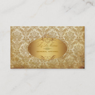 PixDezines vintage piqué damask Business Card
