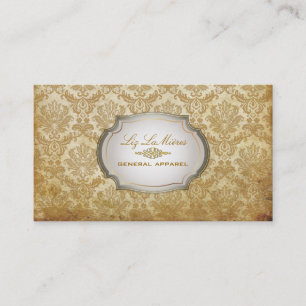 PixDezines vintage piqué damask Business Card