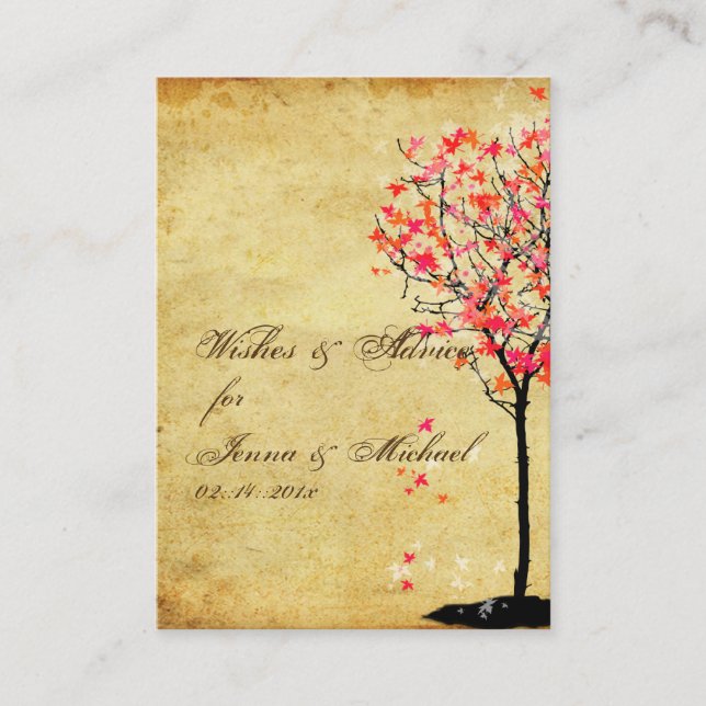 PixDezines vintage red maple, Advice Cards (Front)