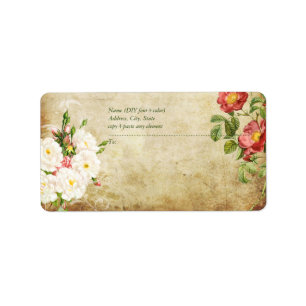 PixDezines Vintage Roses/Faux Parchment Label
