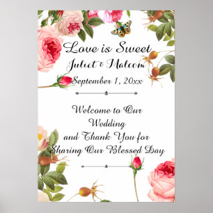 PixDezines Vintage Roses/Reception Poster