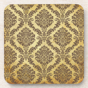PixDezines vintage Rosette Damask Coaster