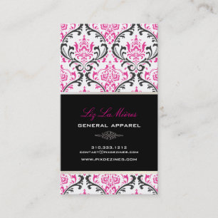 Pixdezines vintage rossi damask/diy background business card