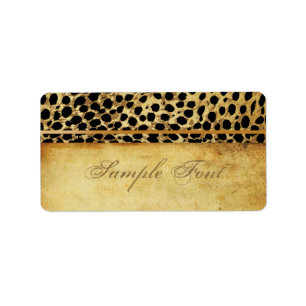 PixDezines vintage safari/cheetah Label