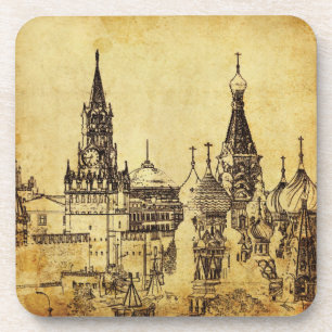 PixDezines vintage St. Petersburg/Kremlin square Coaster