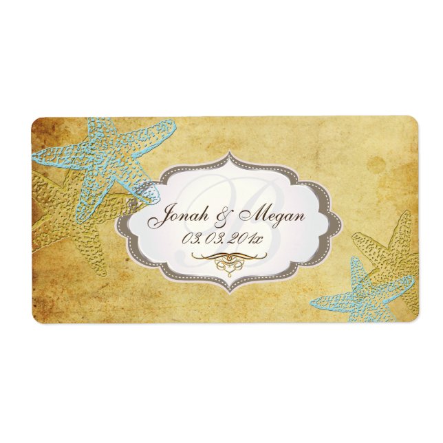 PixDezines vintage starfish+4 label choices (Front)