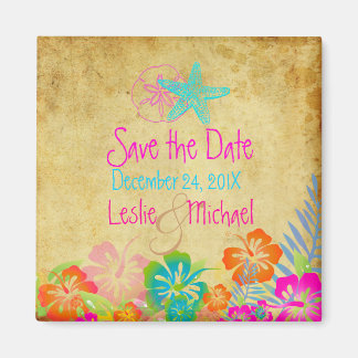 PixDezines Vintage starfish, Save the Date Magnet