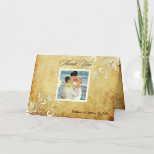 PixDezines Vintage Swirls/Wedding Thank You Card
