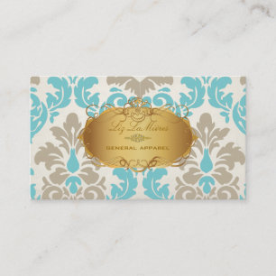 PixDezines vintage versailles damask Business Card
