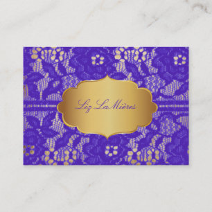PixDezines VINTAGE VIOLET PURPLE LACE Business Card